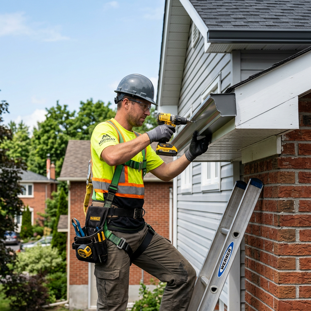 Eavestrough installation